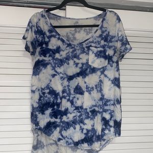 hollister blue tie dye tee shirt